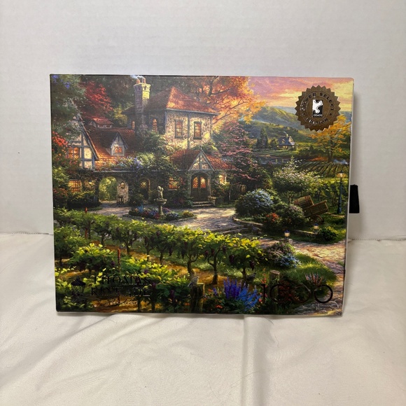 Ceaco Silver Thomas Kinkade Wine Country Living 1000 Piece Jigsaw Puzzle NEW - Picture 1 of 7